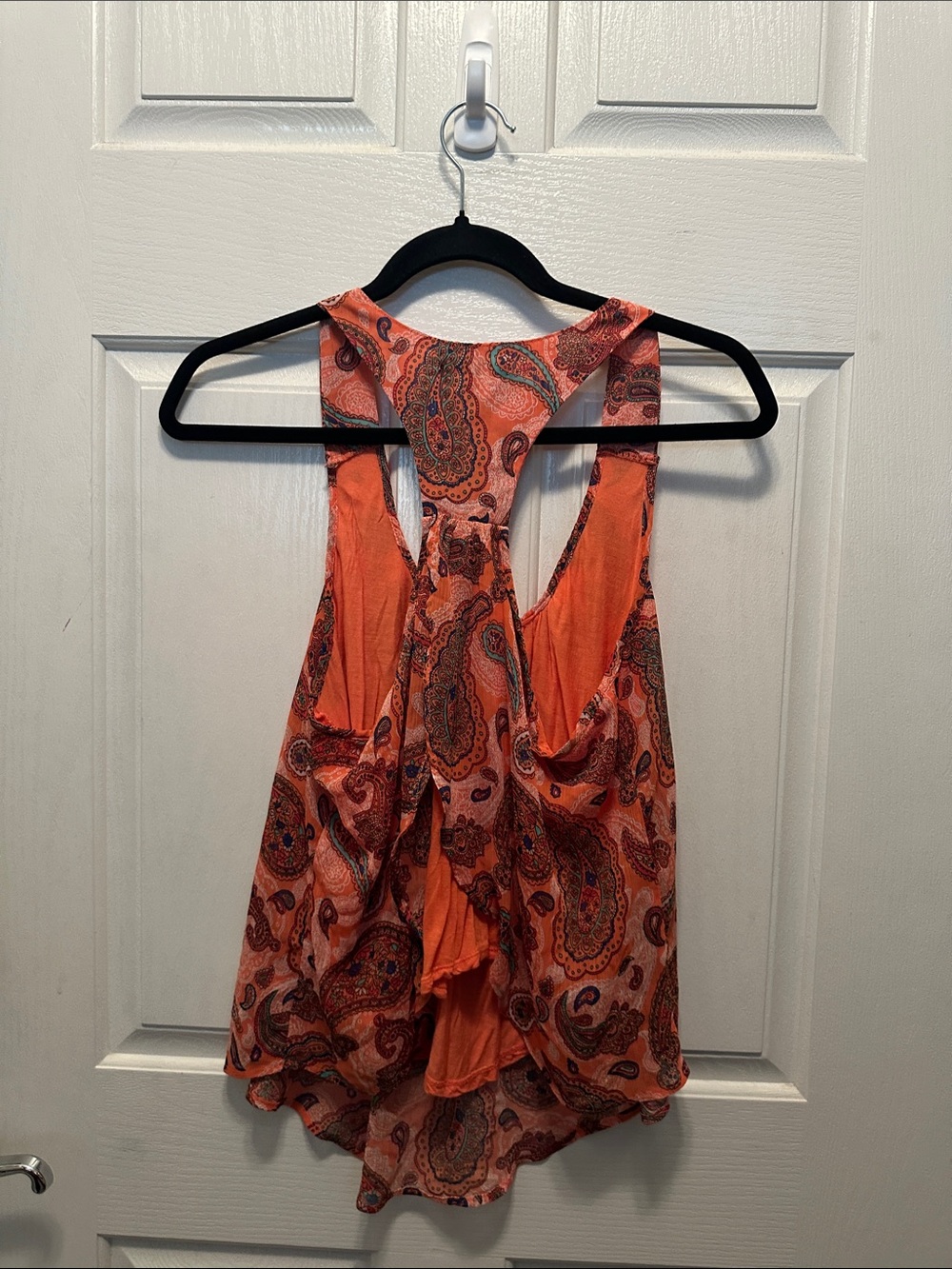 Ambiance Orange Paisley Racerback Tank - Picture 3 of 4